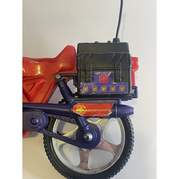 Spiderman‎ Motorcycle Vintage Toy 2000 Marvel With Gun - Picture 6 of 16